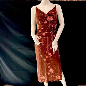 Vintage Mcbling y2k Guess Collection Brown Floral Dress